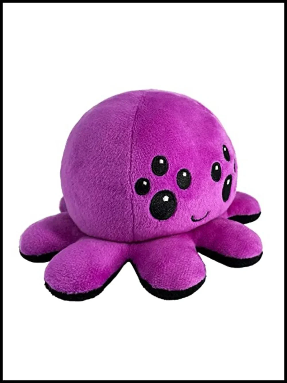 TeeTurtle Original Reversible Spider Plushie Purple Black